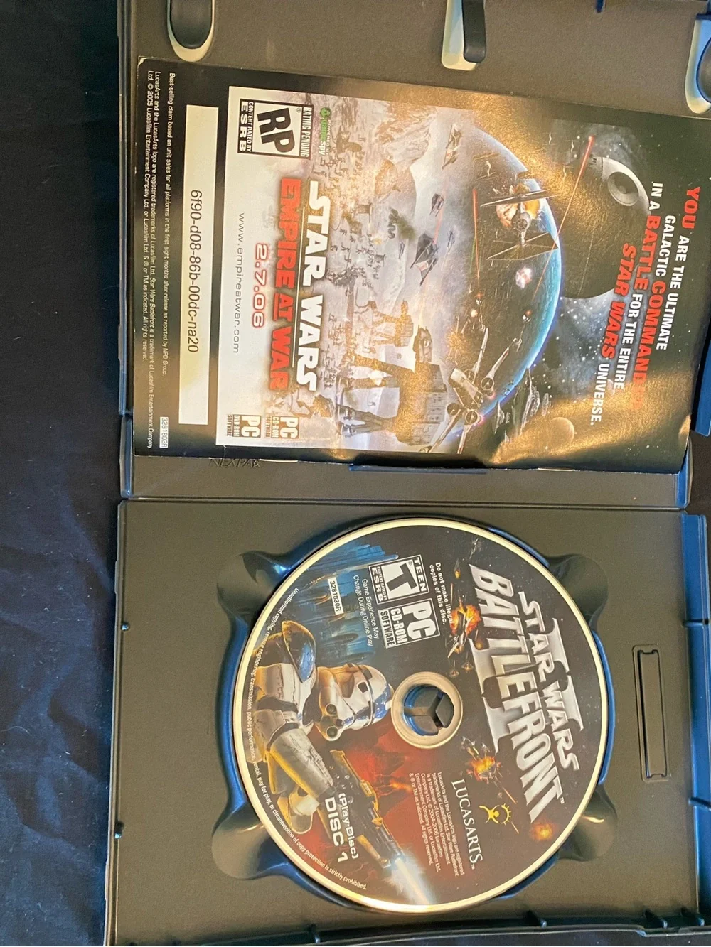 Star Wars Battlefront PC Game Case - White & Blue Cover Art